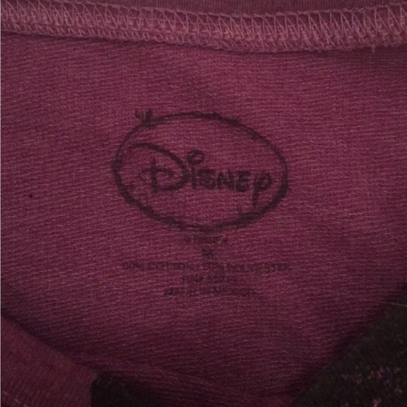 Disney Mickey Mouse Women’s Medium Purple Long Sleeve Tee with Cartoon Design - Picture 3 of 3